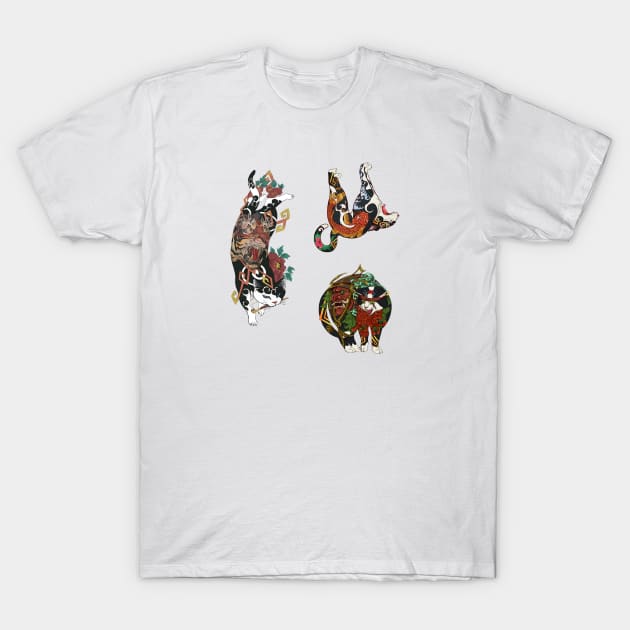 Monmon Japan Cats Sticker Pack T-Shirt by NevermindOnArt